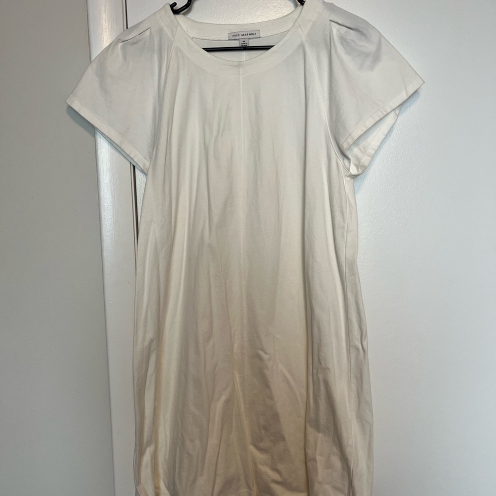 Free Assembly White Short Sleeve Dress